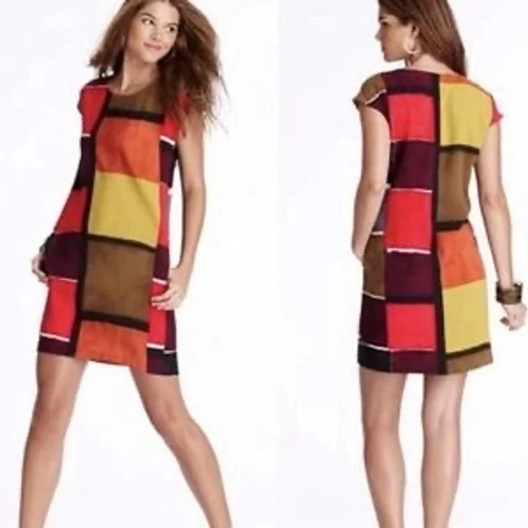 Women's LOFT Dress Size 4 Multi-color - Picture 2 of 6